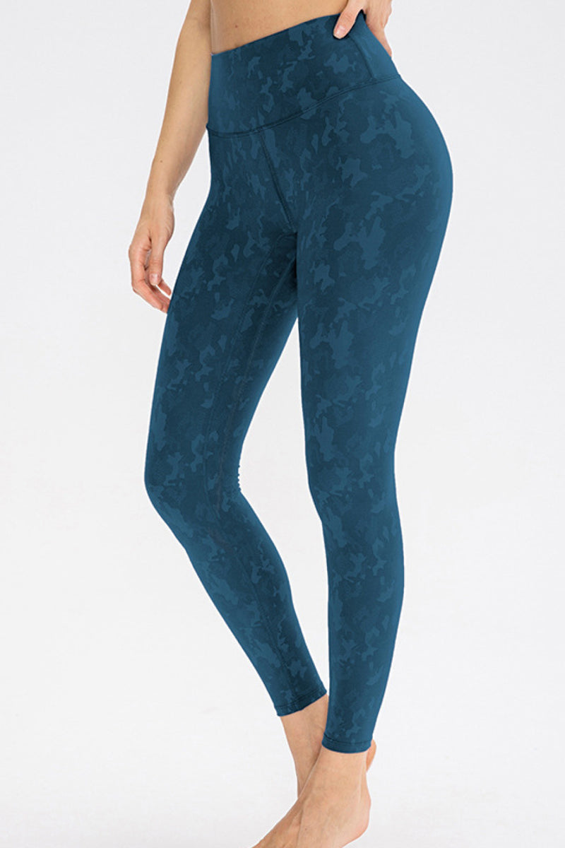 Camouflage Print Elastic Waistband Yoga Leggings