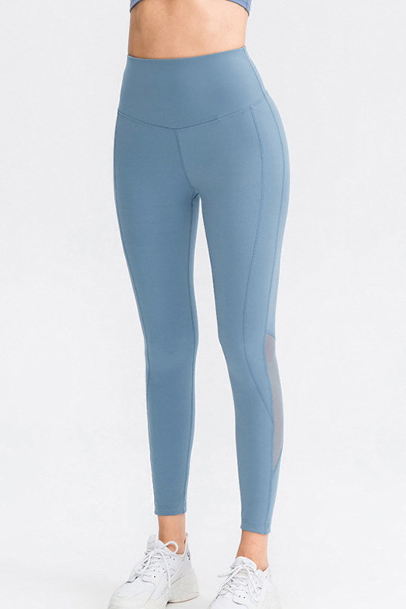 Spliced Mesh Yoga Leggings