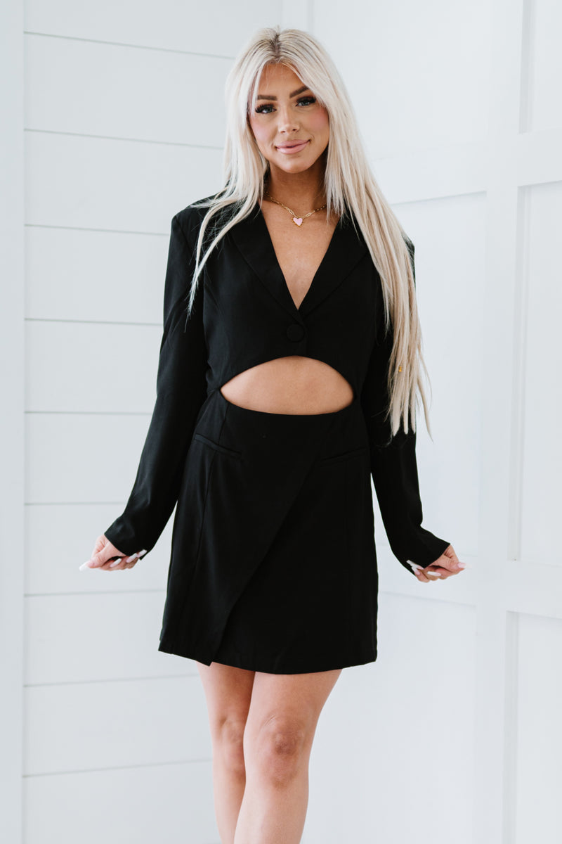 Trend Notes Ready to Roll Cutout Blazer Dress