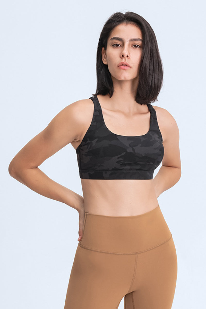 Strappy Back Crisscross Sports Bra