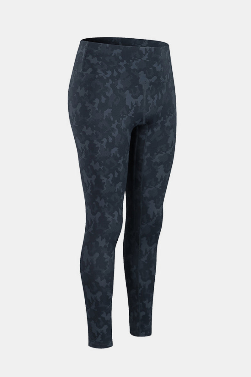 Camouflage Print Elastic Waistband Yoga Leggings