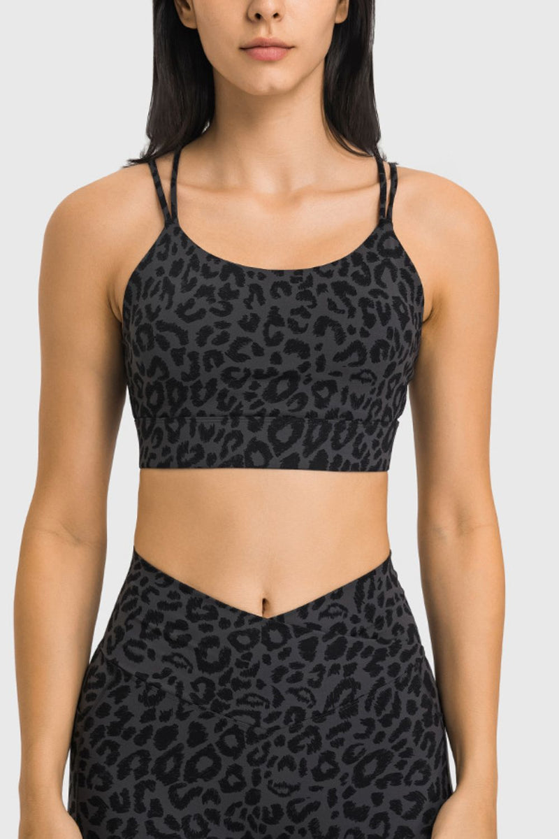 Double-Strap Cutout Sports Bra